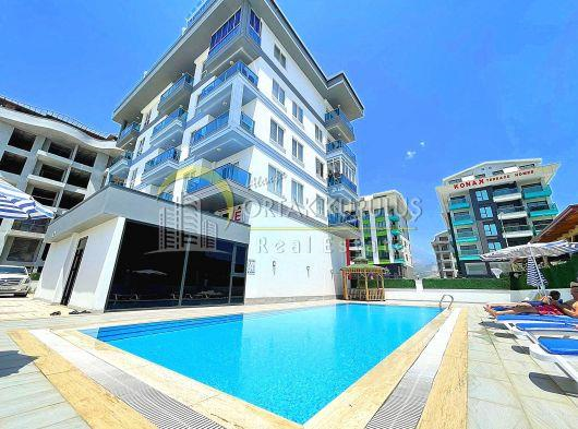 Furnished 1+1 Apartment for Sale Near the Sea in Alanya Kargıcak