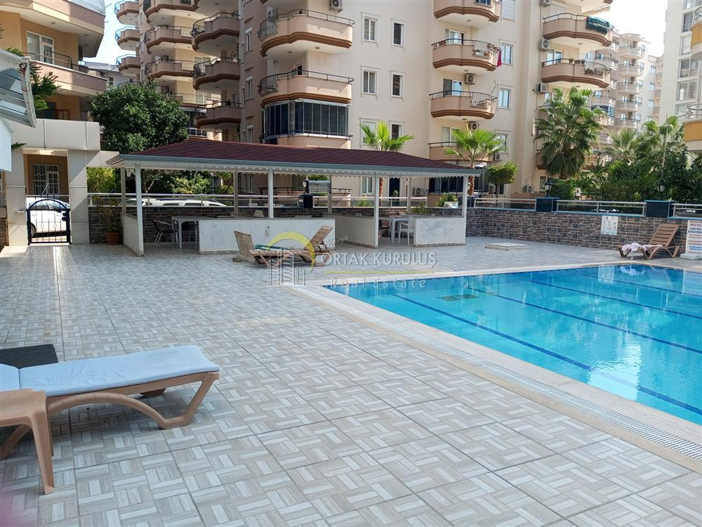 Alanya Mahmutlar Ikon Residence Möblierte 1+1 Wohnung mit Meerblick zu verkaufen