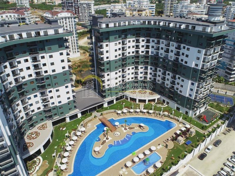 Alanya Mahmutlar: 1+1 Møbleret Luksus Lejlighed – Social Facilitetskompleks