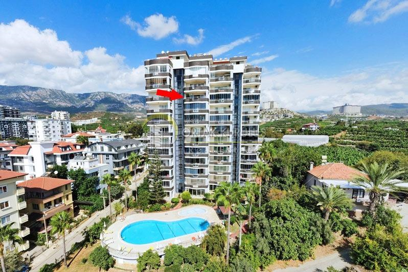 Alanya Mahmutlar İnci Residence 2+1 Eşyalı Deniz Manzaralı