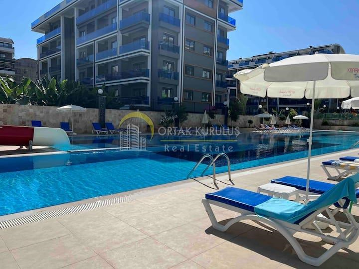 Alanya Kargıcak Fully Furnished 2+1 Apartment Konak Terrace Residence