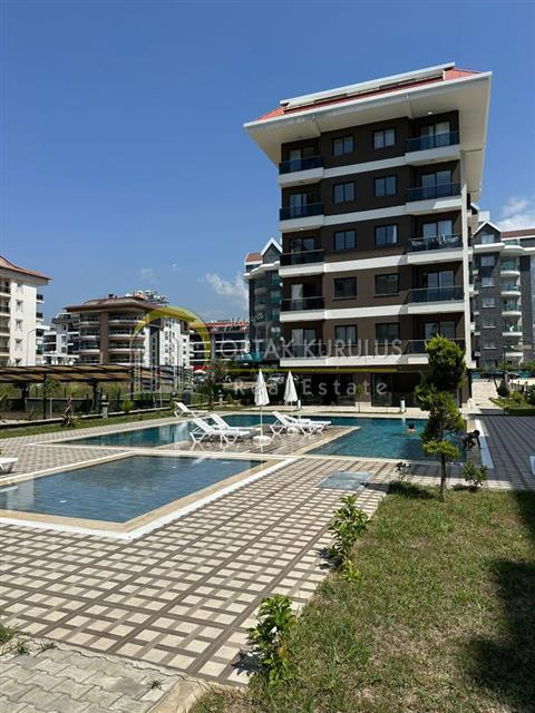 Kestel, 150 meters away from the sea, 45 m2 apartment with facilities and furnished.