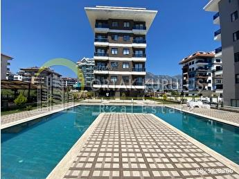 Alanya Kestel White Crown Residence Till salu 1+1 Lägenhet