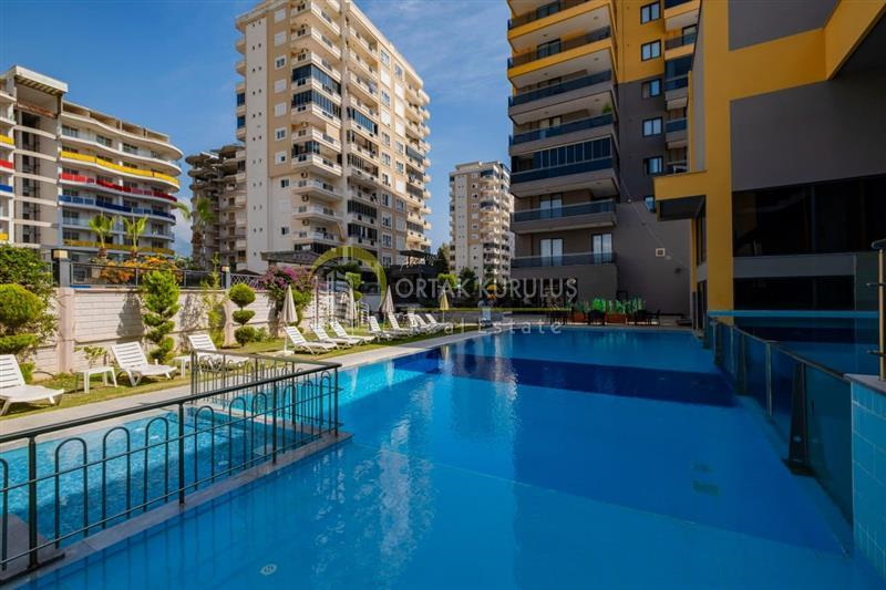 2+1 Apartment with Full Furnitures and Sea View in Alanya Mahmutlar