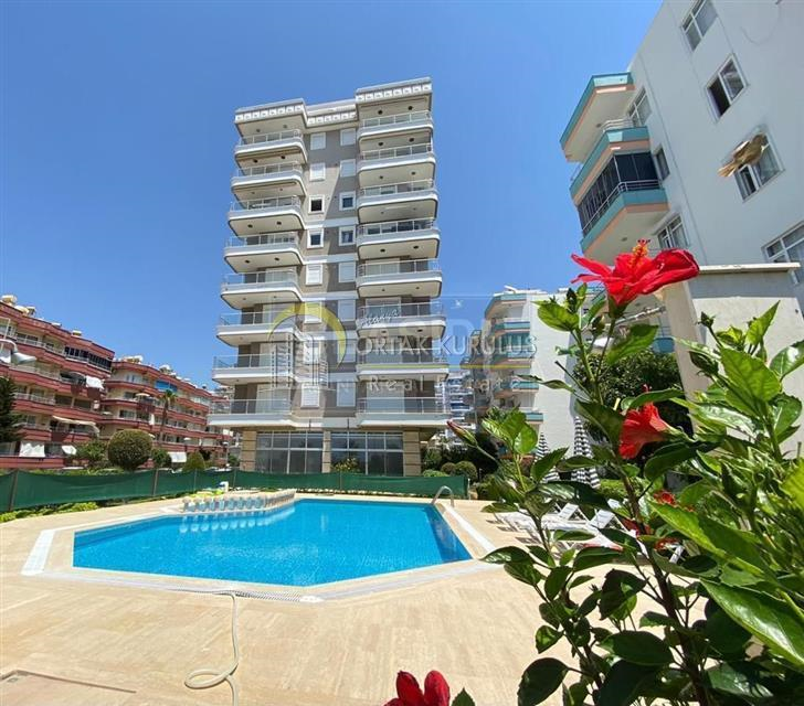 Seafront 2+1 Furnished Apartment in Mahmutlar | Full Sea View