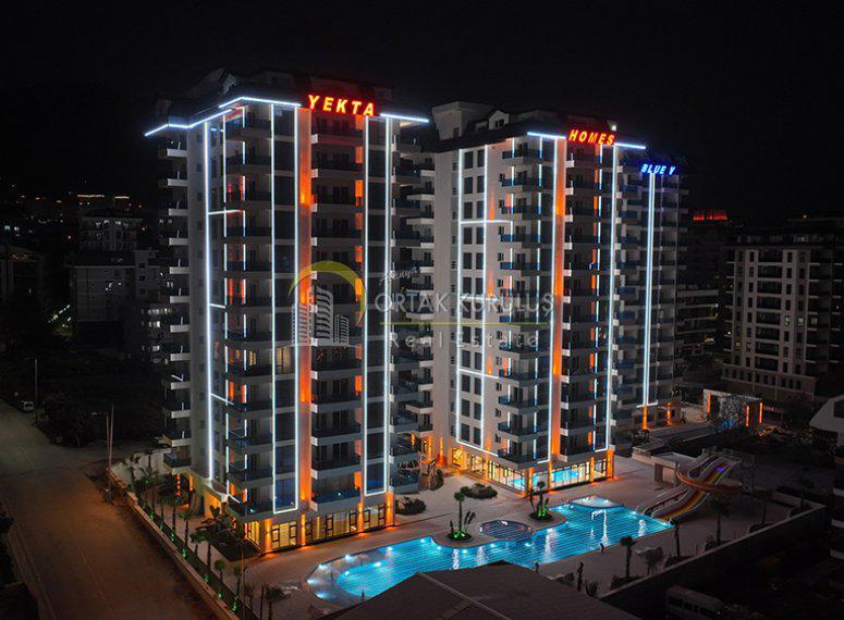 Mahmutlar Yekta Blue 5 Satılık 1+1 | 8. Kat Güney Cephe | Kod 6908