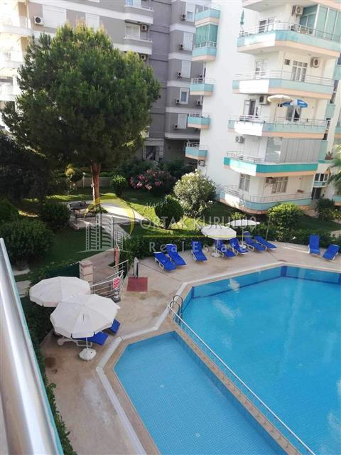 2nd Row to the Sea, Fully Furnished 2+1 Apartment in Alanya | Open Pool, Elevator, Security Camera